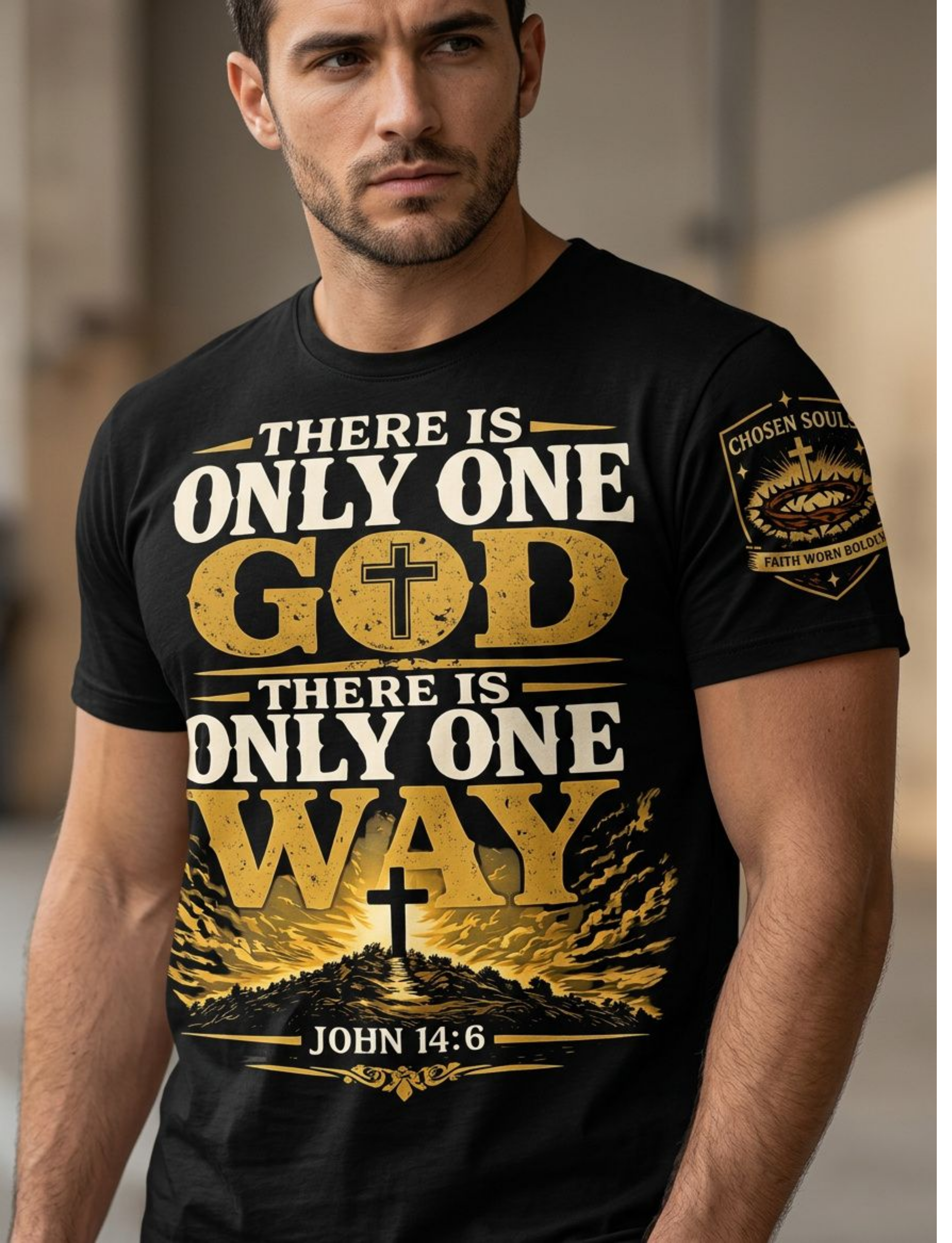There Is Only One Way - John 14:6 Premium Christian T-Shirt