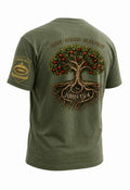 Abide Remain Bear Fruit John 15:4 Comfort Colors 1717 Moss Christian t-shirt studio back mockup